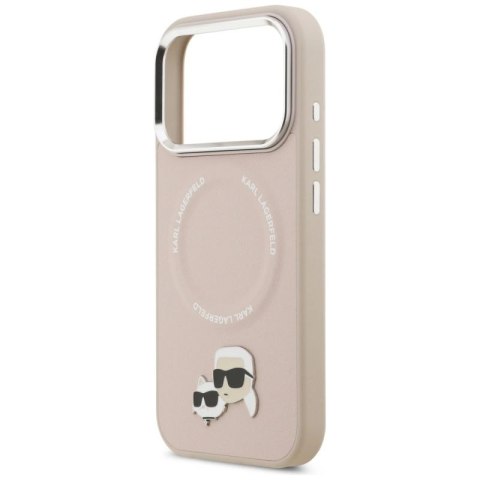 Etui Karl Lagerfeld Karl & Choupette Pins MagSafe do iPhone 17 Pro - różowe Karl Lagerfeld