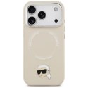 Etui Karl Lagerfeld Karl Pin MagSafe do iPhone 17 Pro Max - beżowe Karl Lagerfeld