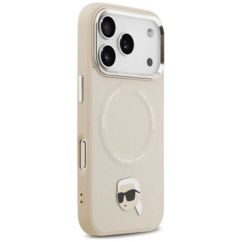 Etui Karl Lagerfeld Karl Pin MagSafe do iPhone 17 Pro Max - beżowe Karl Lagerfeld