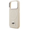 Etui Karl Lagerfeld Karl Pin MagSafe do iPhone 17 Pro Max - beżowe Karl Lagerfeld