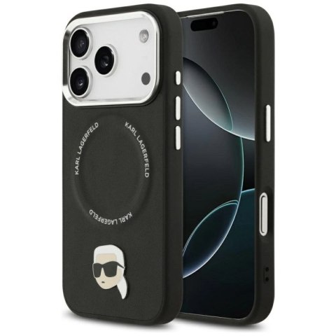 Etui Karl Lagerfeld Karl Pin MagSafe do iPhone 17 Pro Max - czarne Karl Lagerfeld