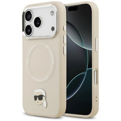 Etui Karl Lagerfeld Karl Pin MagSafe do iPhone 17 Pro - beżowe Karl Lagerfeld