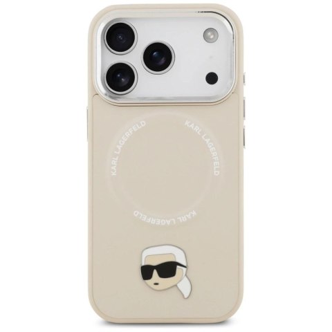 Etui Karl Lagerfeld Karl Pin MagSafe do iPhone 17 Pro - beżowe Karl Lagerfeld