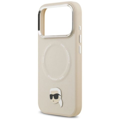 Etui Karl Lagerfeld Karl Pin MagSafe do iPhone 17 Pro - beżowe Karl Lagerfeld