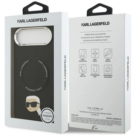 Etui Karl Lagerfeld Karl Pin MagSafe do iPhone Air - czarne Karl Lagerfeld