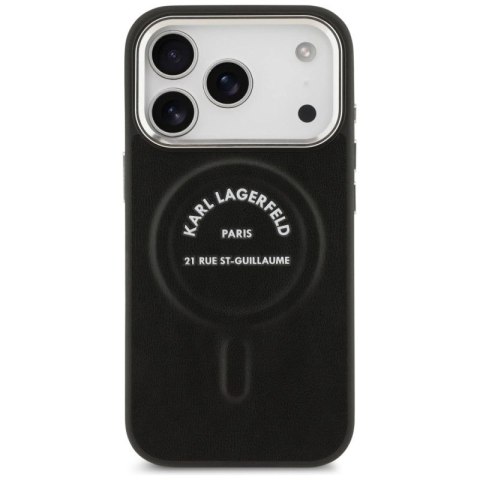 Etui Karl Lagerfeld Karl RSG Logo MagSafe do iPhone 17 Pro Max - czarne Karl Lagerfeld