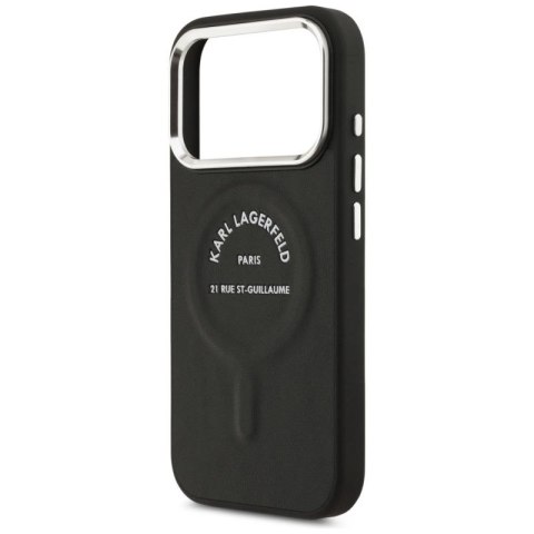 Etui Karl Lagerfeld Karl RSG Logo MagSafe do iPhone 17 Pro Max - czarne Karl Lagerfeld