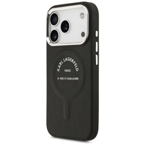 Etui Karl Lagerfeld Karl RSG Logo MagSafe do iPhone 17 Pro - czarne Karl Lagerfeld