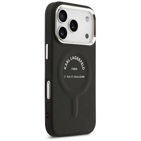 Etui Karl Lagerfeld Karl RSG Logo MagSafe do iPhone 17 Pro - czarne Karl Lagerfeld