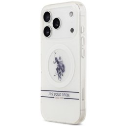 Etui US Polo DH and Bottom Stripe Logo MagSafe na iPhone 17 Pro - białe U.S. Polo Assn.