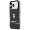 Etui US Polo DH and Bottom Stripe Logo MagSafe na iPhone 17 Pro - czarne U.S. Polo Assn.