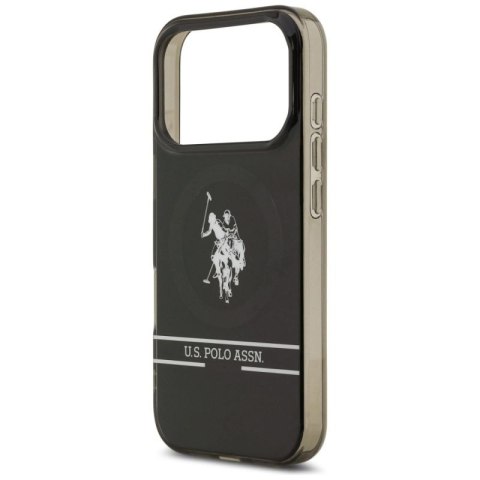 Etui US Polo DH and Bottom Stripe Logo MagSafe na iPhone 17 Pro - czarne U.S. Polo Assn.