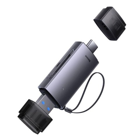 Czytnik kart Baseus Lite Series USB-A/USB-C 3.0 SD/TF - szary Baseus
