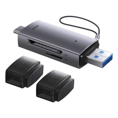 Czytnik kart Baseus Lite Series USB-A/USB-C 3.0 SD/TF - szary Baseus