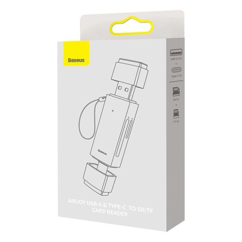 Czytnik kart Baseus Lite Series USB-A/USB-C 3.0 SD/TF - szary Baseus