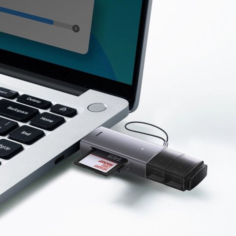 Czytnik kart Baseus Lite Series USB-A/USB-C 3.0 SD/TF - szary Baseus