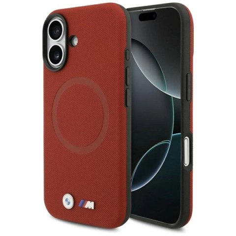 Etui BMW M FW Metal Logo MagSafe na iPhone 17 - czerwone BMW