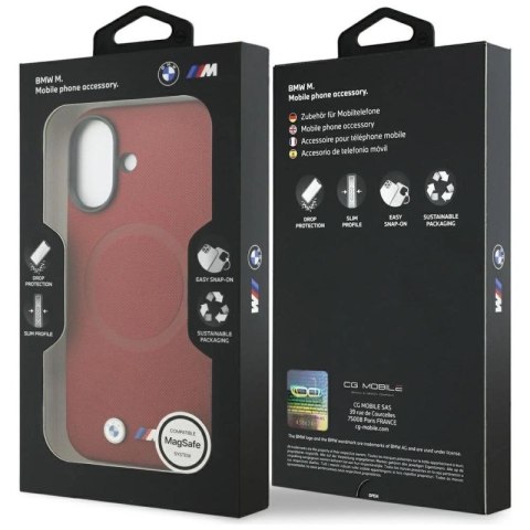 Etui BMW M FW Metal Logo MagSafe na iPhone 17 - czerwone BMW