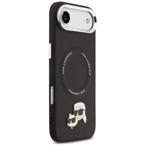Etui Karl Lagerfeld Karl & Choupette Pins MagSafe na iPhone Air - czarne Karl Lagerfeld
