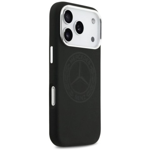Etui Mercedes Silicone Vintage Logo MagSafe na iPhone 17 Pro - czarne Mercedes