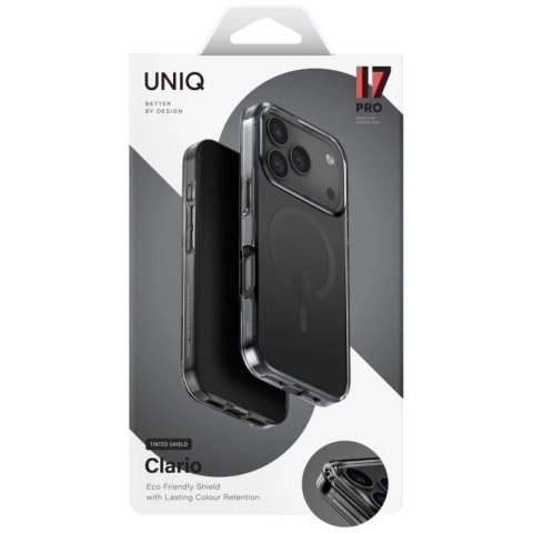 Etui UNIQ Clario Magclick Charging na iPhone 17 Pro - czarne UNIQ