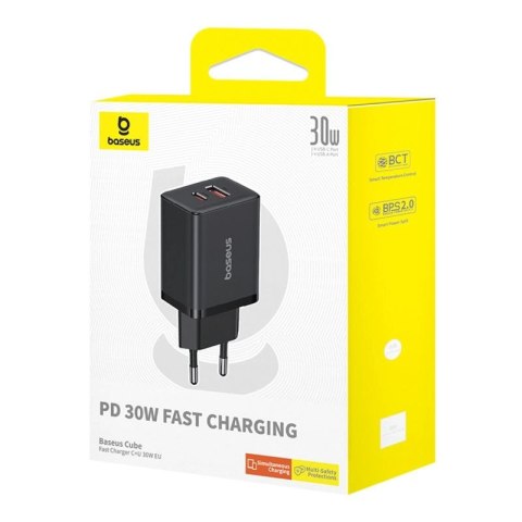 Ładowarka sieciowa Baseus Cube Pro 30W USB-C USB-A - czarna Baseus