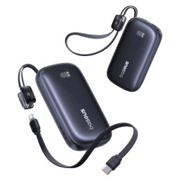 Powerbank Baseus EnerFill FC21 Qpow 3 Ultra 10000mAh 45W z dołączonym kablem-smyczą - czarny Baseus