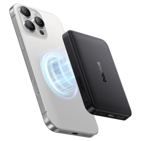 Powerbank Baseus EnerFill FM12 10000mAh 22,5W Qi2 kompatybilny z MagSafe z kablem Baseus Simple USB-C 20V/3A 30cm - czarny Baseus