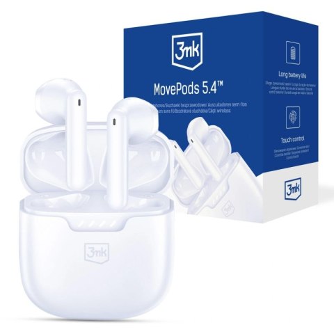 Słuchawki bezprzewodowe 3mk Movepods 5.4 - białe 3mk Protection