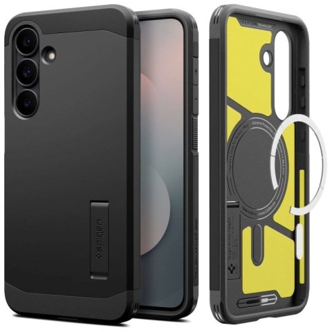 Etui Spigen Tough Armor Mag MagSafe na Samsung Galaxy S25 FE - czarno-żółte Spigen