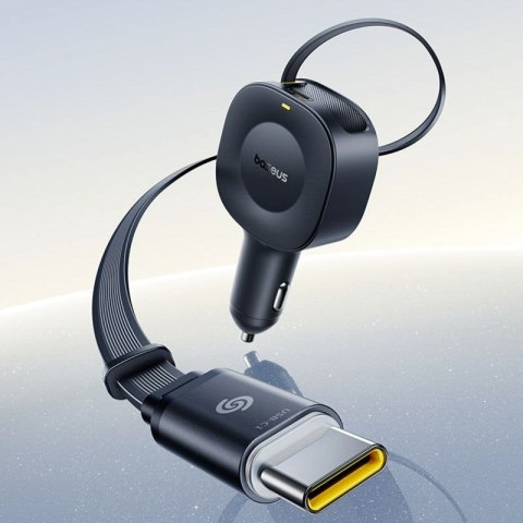 Ładowarka samochodowa Baseus PrimeTrip VR2 30W ze zwijanym kablem USB-C - czarna Baseus