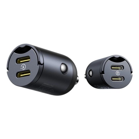 Ładowarka samochodowa Baseus Tiny Star 30W 2xUSB-C - czarna