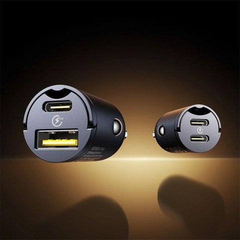 Ładowarka samochodowa Baseus Tiny Star 30W 2xUSB-C - czarna