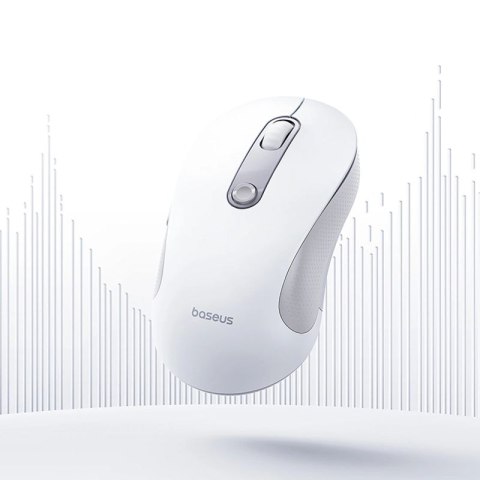 Mysz bezprzewodowa Baseus F02 ergonomiczna USB 2.4GHz - biała Baseus