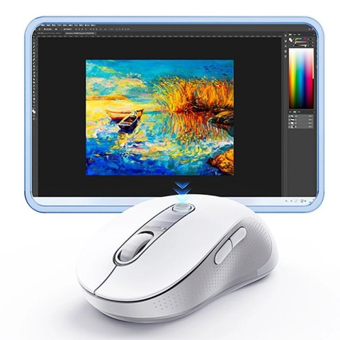 Mysz bezprzewodowa Baseus F02 ergonomiczna USB 2.4GHz - biała Baseus