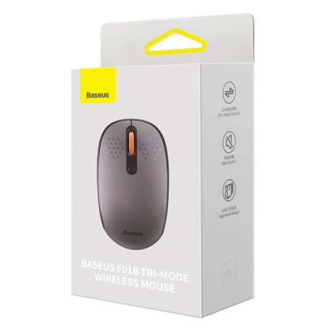 Myszka bezprzewodowa Baseus F01B 2.4GHz + Bluetooth 3.0 + 5.0 - szara Baseus