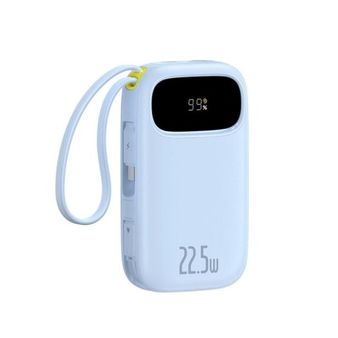 Powerbank Baseus EnerFill FC31 20000mAh 22.5W z wyświetlaczem cyfrowym z 2 wbudowanymi kablami - niebieski Baseus