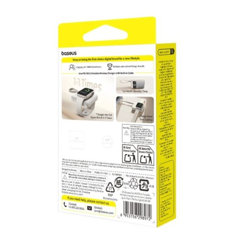 Powerbank Baseus EnerFill FW11 5W do Apple Watch z wbudowanym kablem - biały Baseus