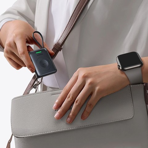 Powerbank Baseus EnerFill FW11 5W do Apple Watch z wbudowanym kablem - czarny Baseus