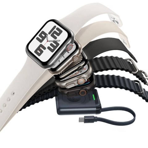 Powerbank Baseus EnerFill FW11 5W do Apple Watch z wbudowanym kablem - czarny Baseus