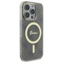 Etui Guess IML 4G MagSafe na iPhone 16 Pro - brązowe Guess