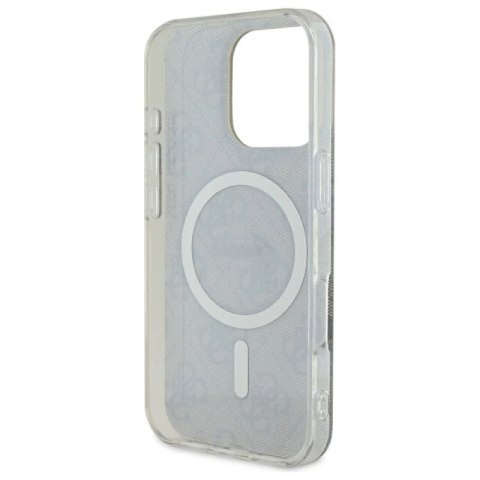 Etui Guess IML 4G MagSafe na iPhone 16 Pro - brązowe Guess