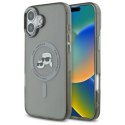Etui Karl Lagerfeld IML Metal Karl&Choupette Head MagSafe na iPhone 16 Plus - czarne Karl Lagerfeld