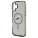 Etui Karl Lagerfeld IML Metal Karl&Choupette Head MagSafe na iPhone 16 Plus - czarne Karl Lagerfeld