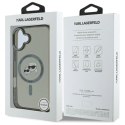 Etui Karl Lagerfeld IML Metal Karl&Choupette Head MagSafe na iPhone 16 Plus - czarne Karl Lagerfeld