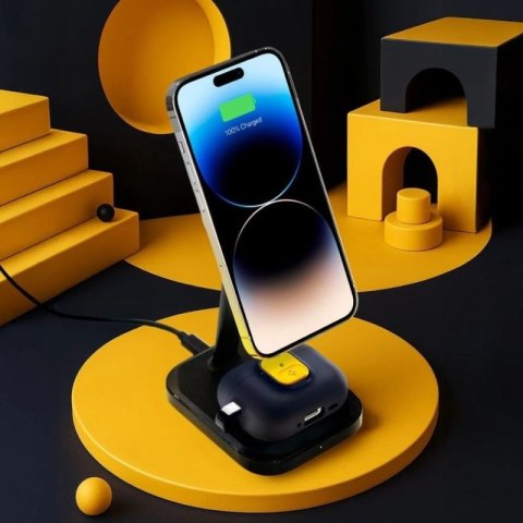 Etui Spigen Nano Pop na AirPods Pro 3 - granatowo-żółte Spigen