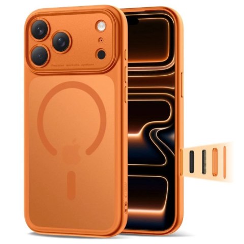 Etui Tech-Protect Magpeak MagSafe CC na iPhone 17 Pro - pomarańczowe Tech-Protect