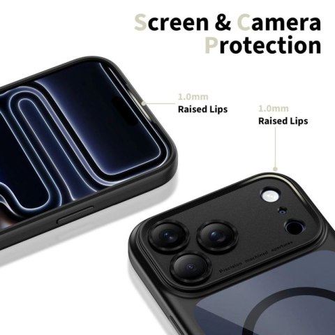 Etui Tech-Protect Magpeak Magsafe CC na iPhone 17 Pro Max - przezroczysto-czarne Tech-Protect