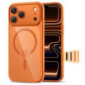 Etui Tech-Protect Magpeak Magsafe CC na iPhone 17 Pro Max - przezroczysto-pomarańczowe Tech-Protect