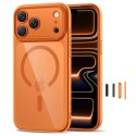 Etui Tech-Protect Magpeak Magsafe CC na iPhone 17 Pro Max - przezroczysto-pomarańczowe Tech-Protect